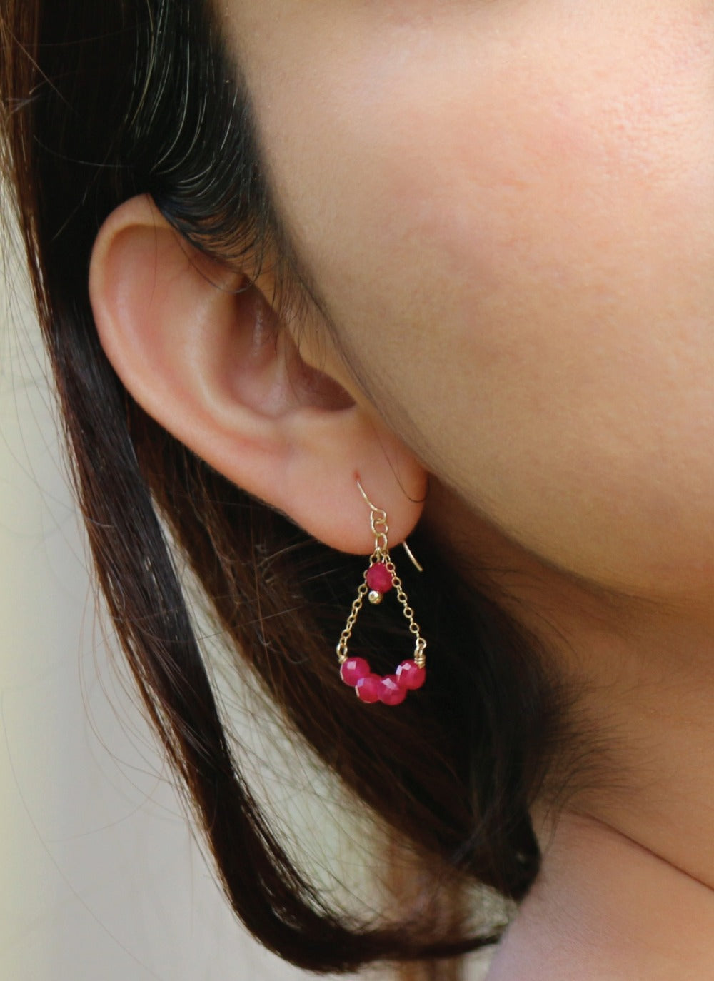 Amara Ruby Chandelier Earrings