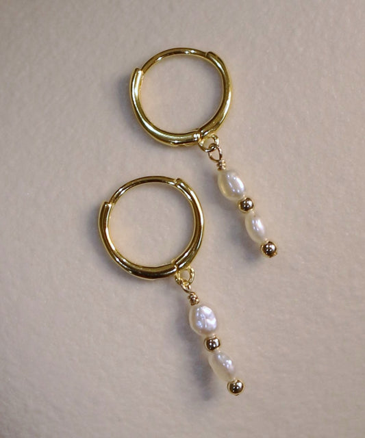 Twilight Pearl Hoops