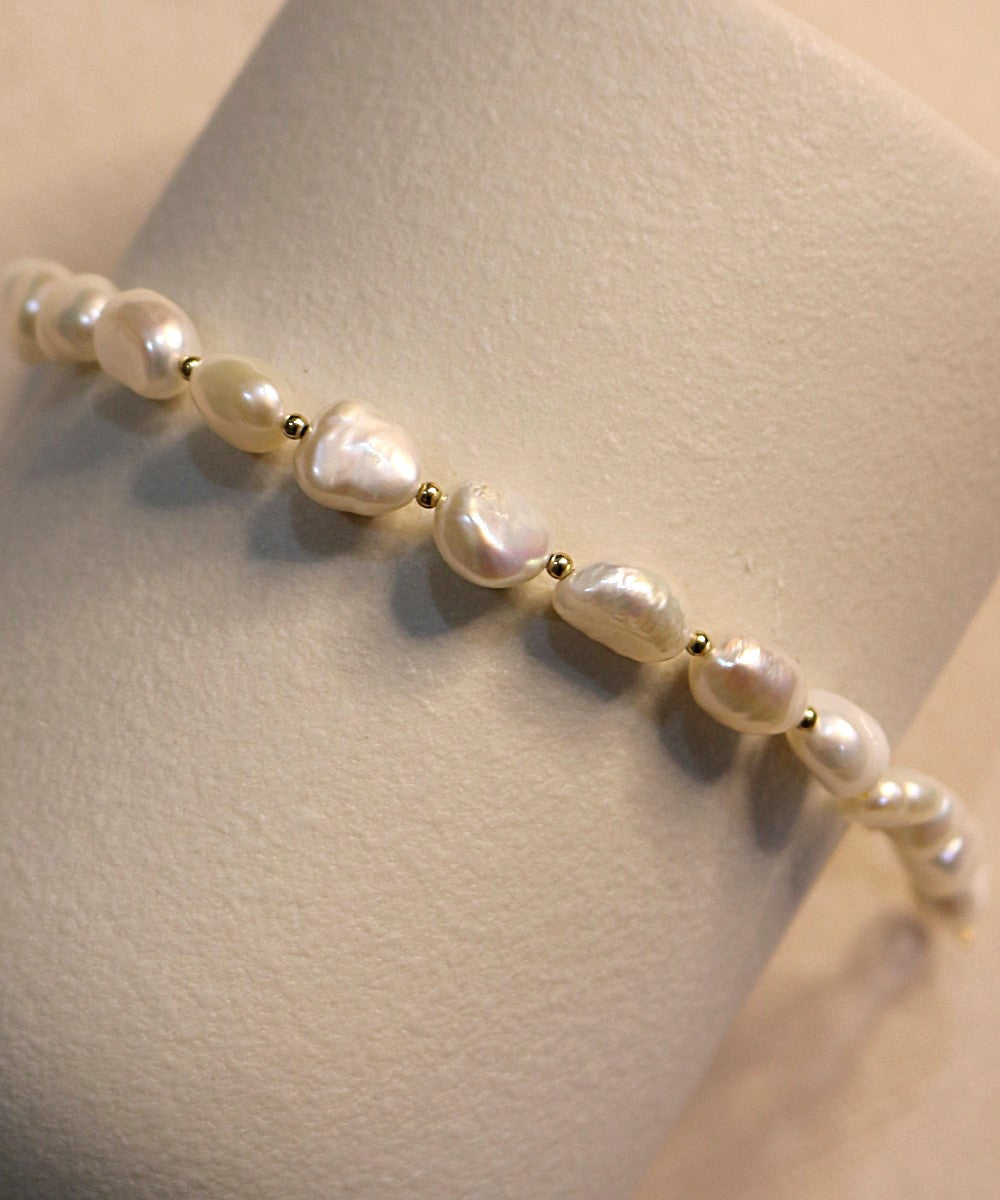Golden Tides Pearl Bracelet
