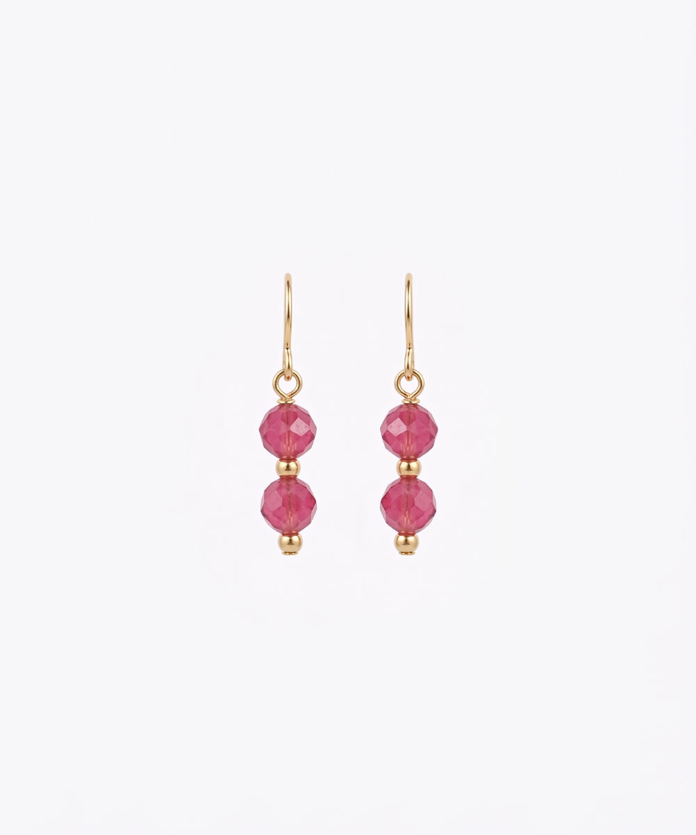 Crimson Mini Dangle Earrings