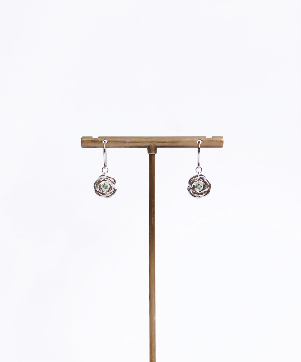 Rose Emerald Earrings