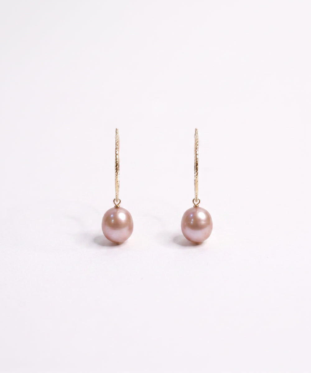 Purple Baroque Pearl Earrings