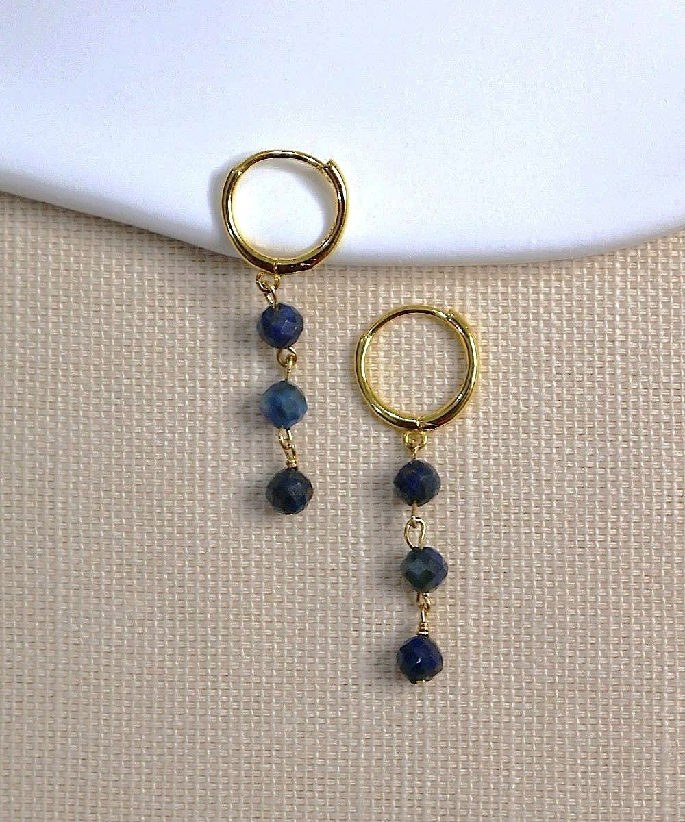 Midnight Trio Lapis Lazuli Hoops