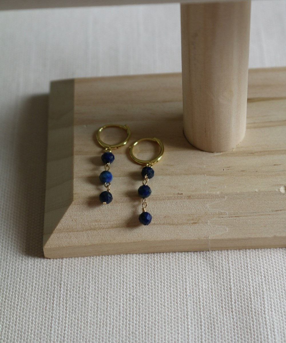 Midnight Trio Lapis Lazuli Hoops