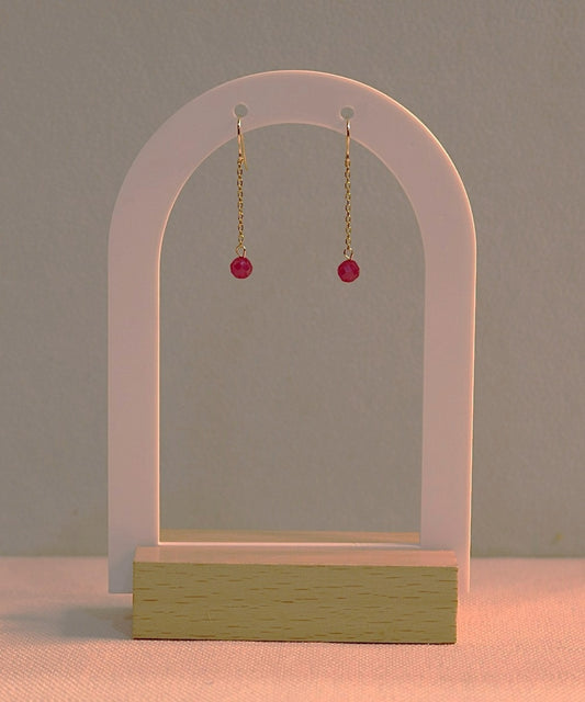 Crimson Drop Ruby Earrings