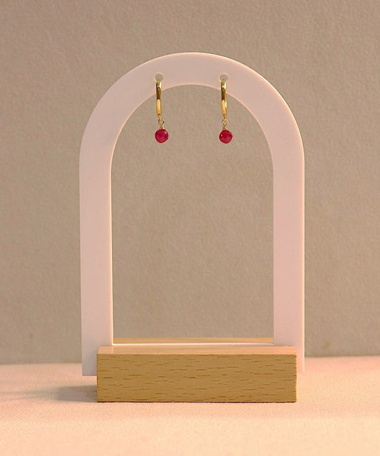 Ruby Radiance Hoops