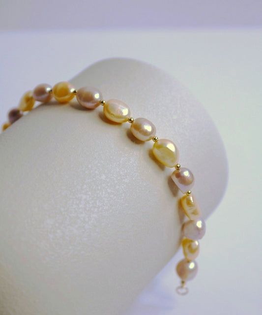 Lavender Blush Baroque Bracelet