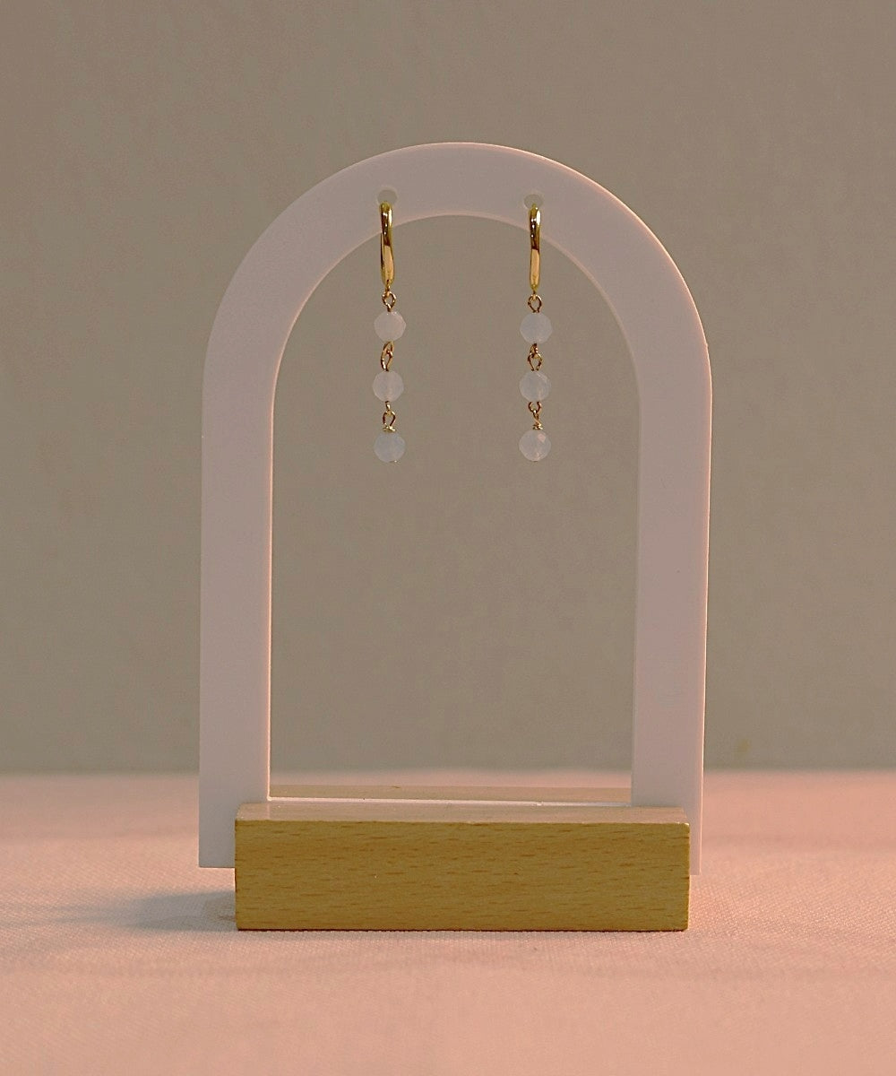Sea Mist Trio Aquamarine Hoops
