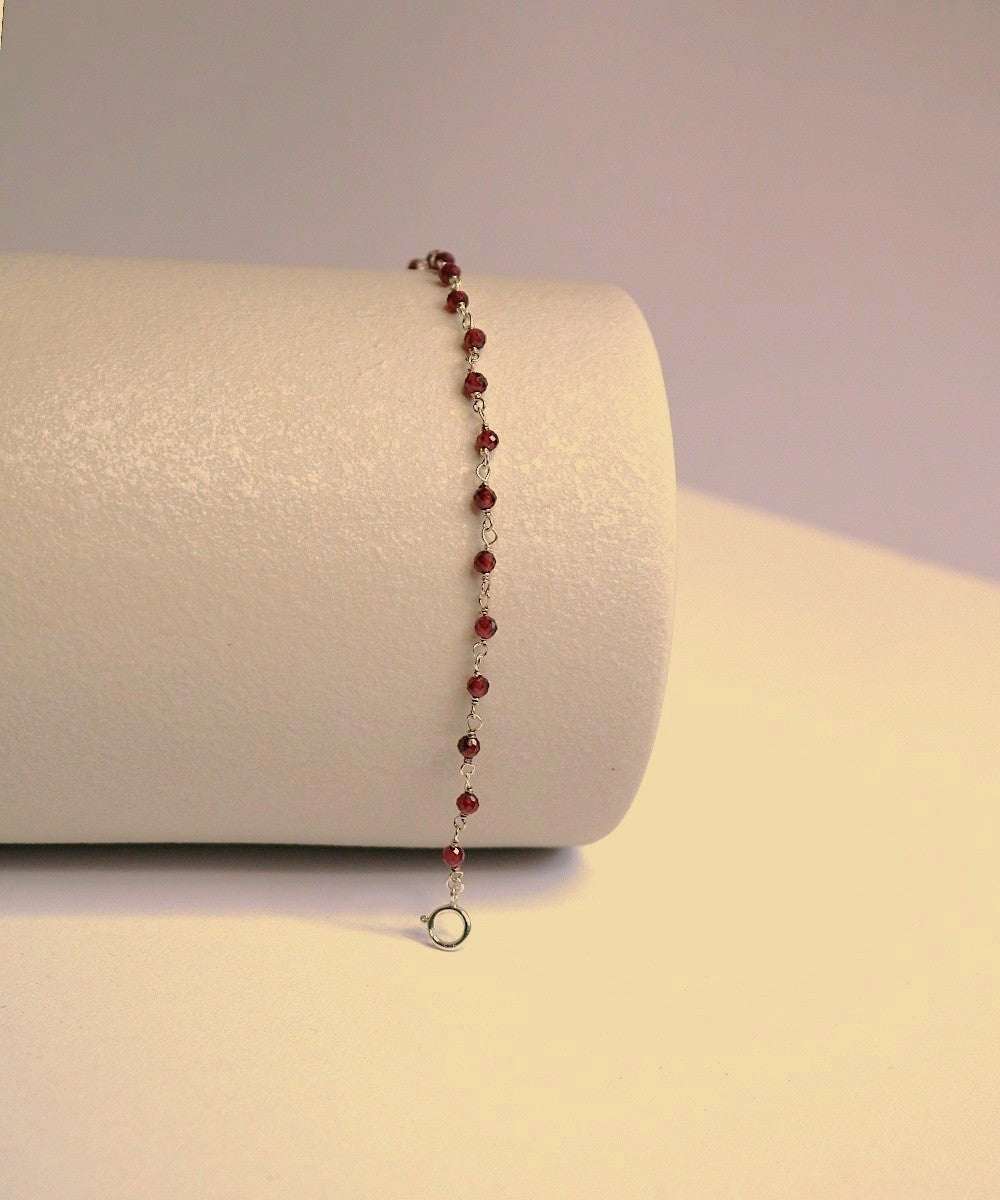 Garnet Woven Bracelet
