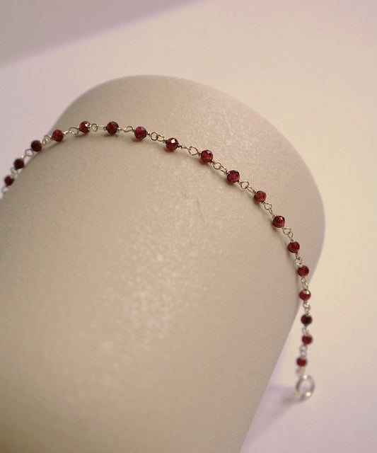 Garnet Woven Bracelet