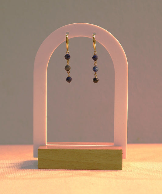 Midnight Trio Lapis Lazuli Hoops