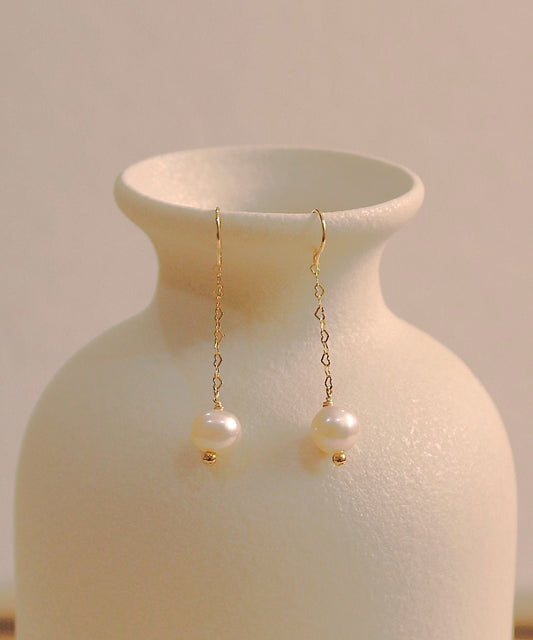 Gold Drift Pearl Earrings