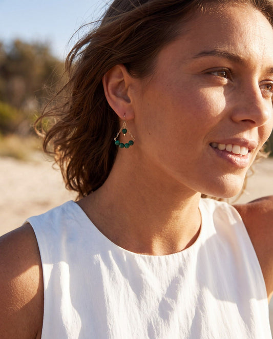 Verdant Chandelier Malachite Earrings