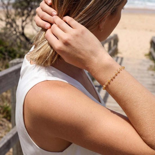 Raw Opal Woven Bracelet