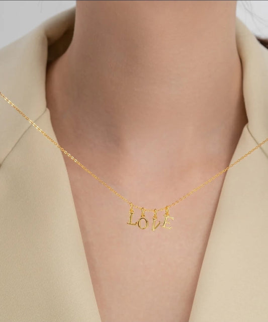 Golden Initial Necklace