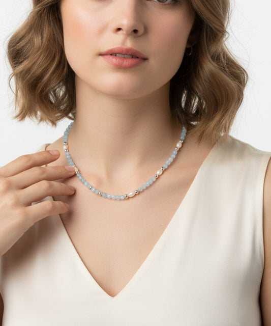 Ocean Whisper Beaded Necklace