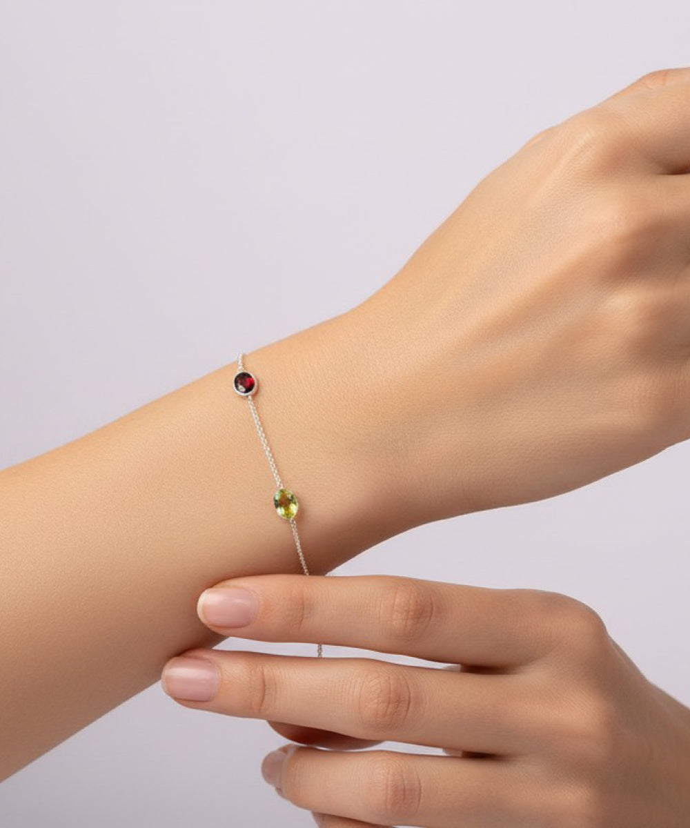Gemstone Mosaic Bracelet