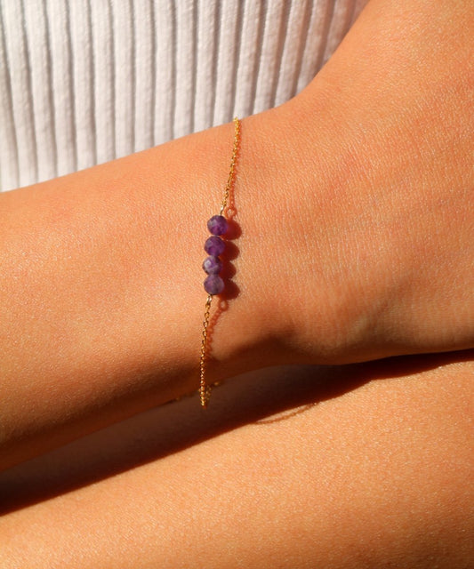 Golden Amethyst Drift Bracelet