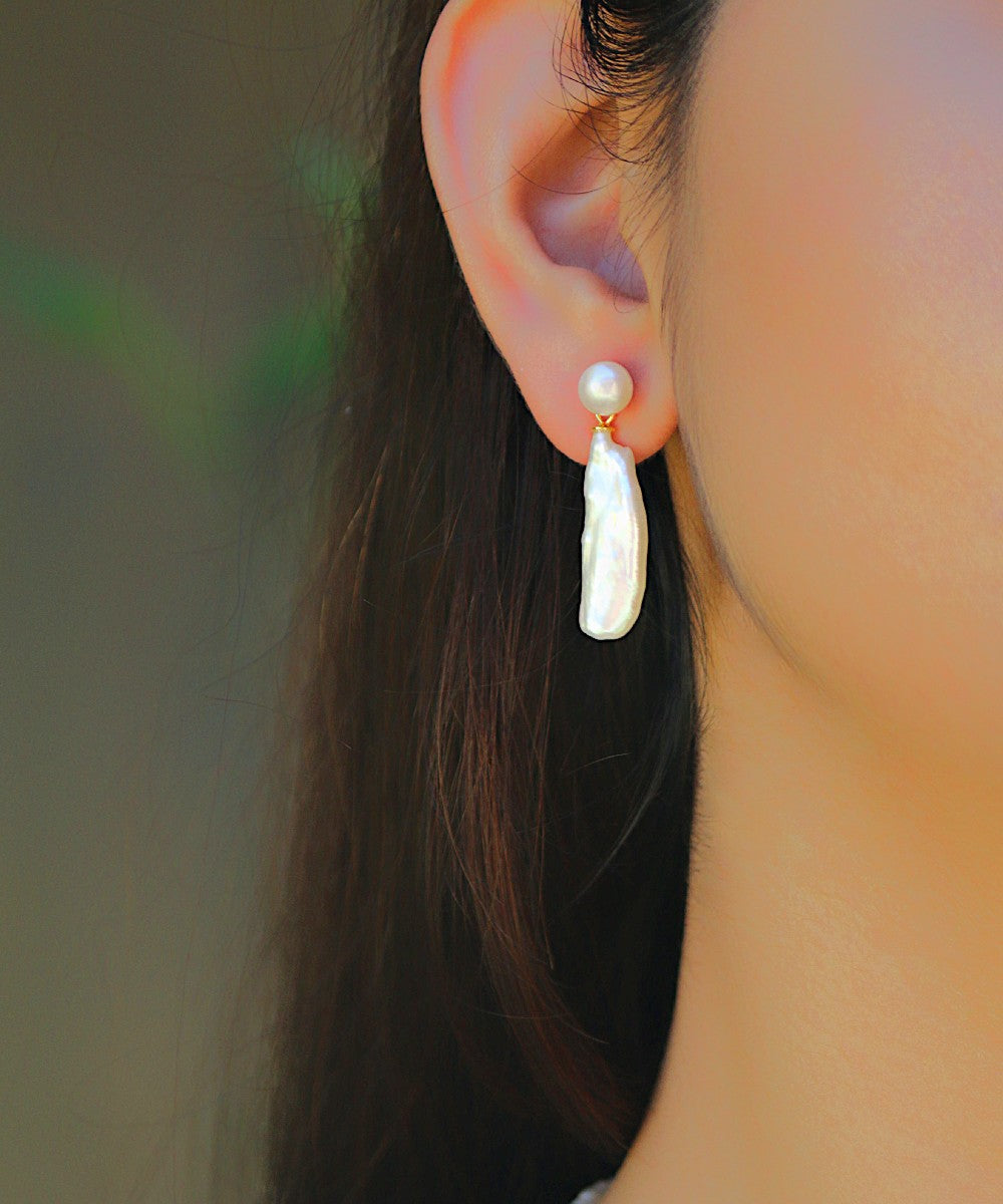 Riverlight Biwa Pearl Earrings