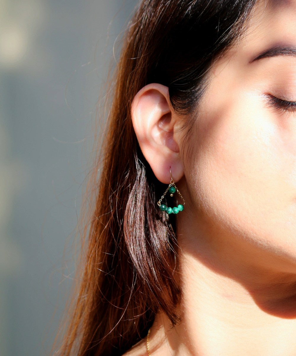 Verdant Chandelier Malachite Earrings