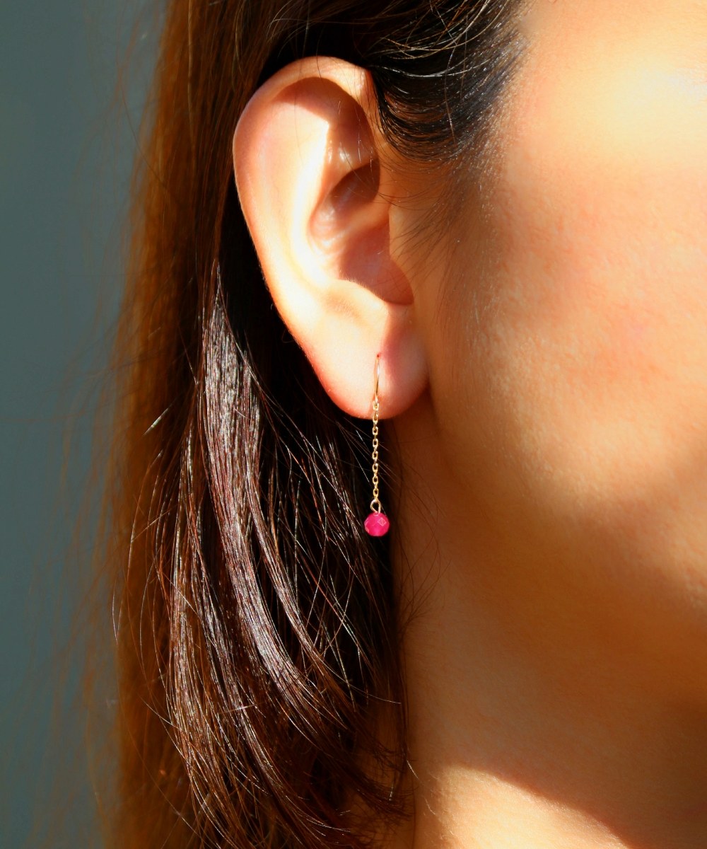 Crimson Drop Ruby Earrings
