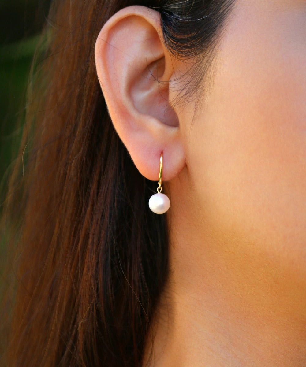 Celestial Pearl Set – Chain Necklace, Bracelet & Hoop Earrings with Baroque Pearls