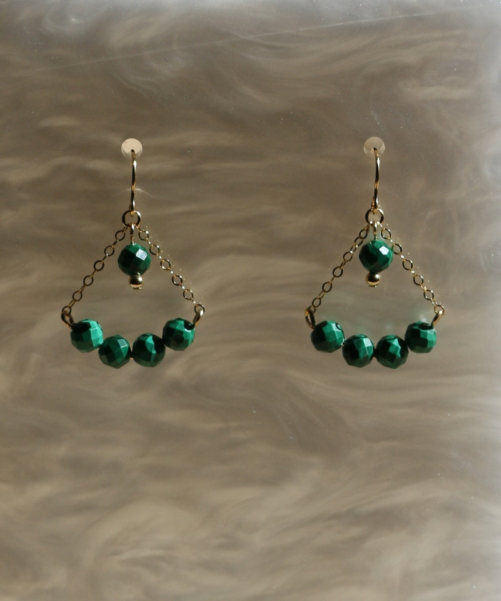 Verdant Chandelier Malachite Earrings