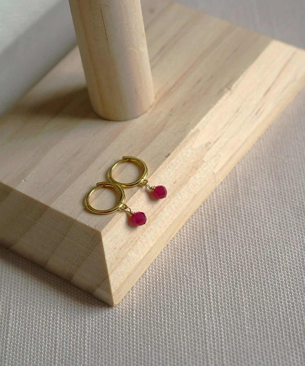Ruby Radiance Hoops