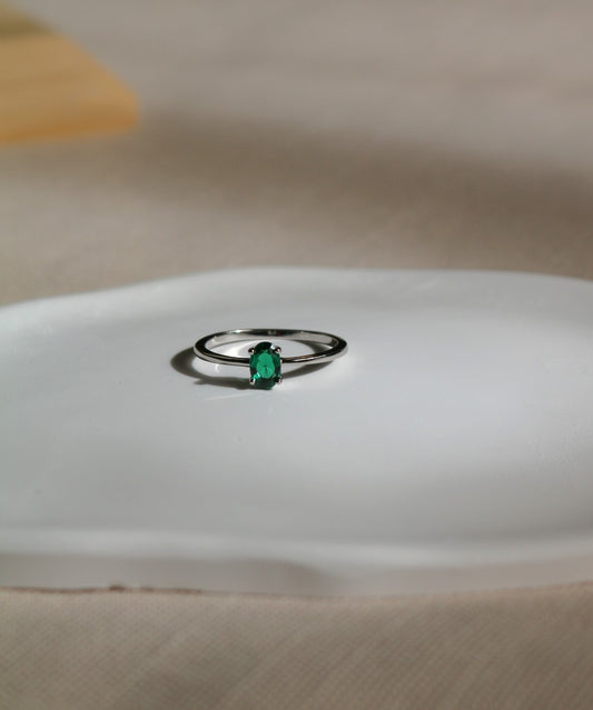 Evergreen Emerald Oval Ring