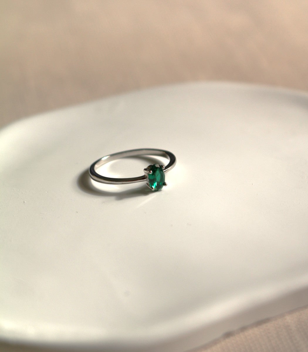 Evergreen Emerald Oval Ring