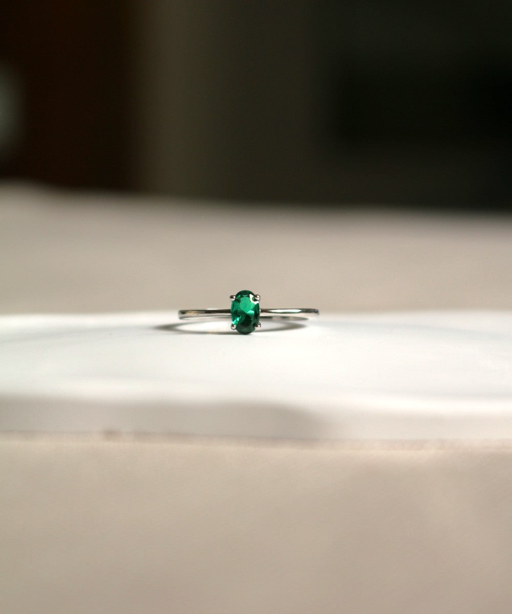Evergreen Emerald Oval Ring