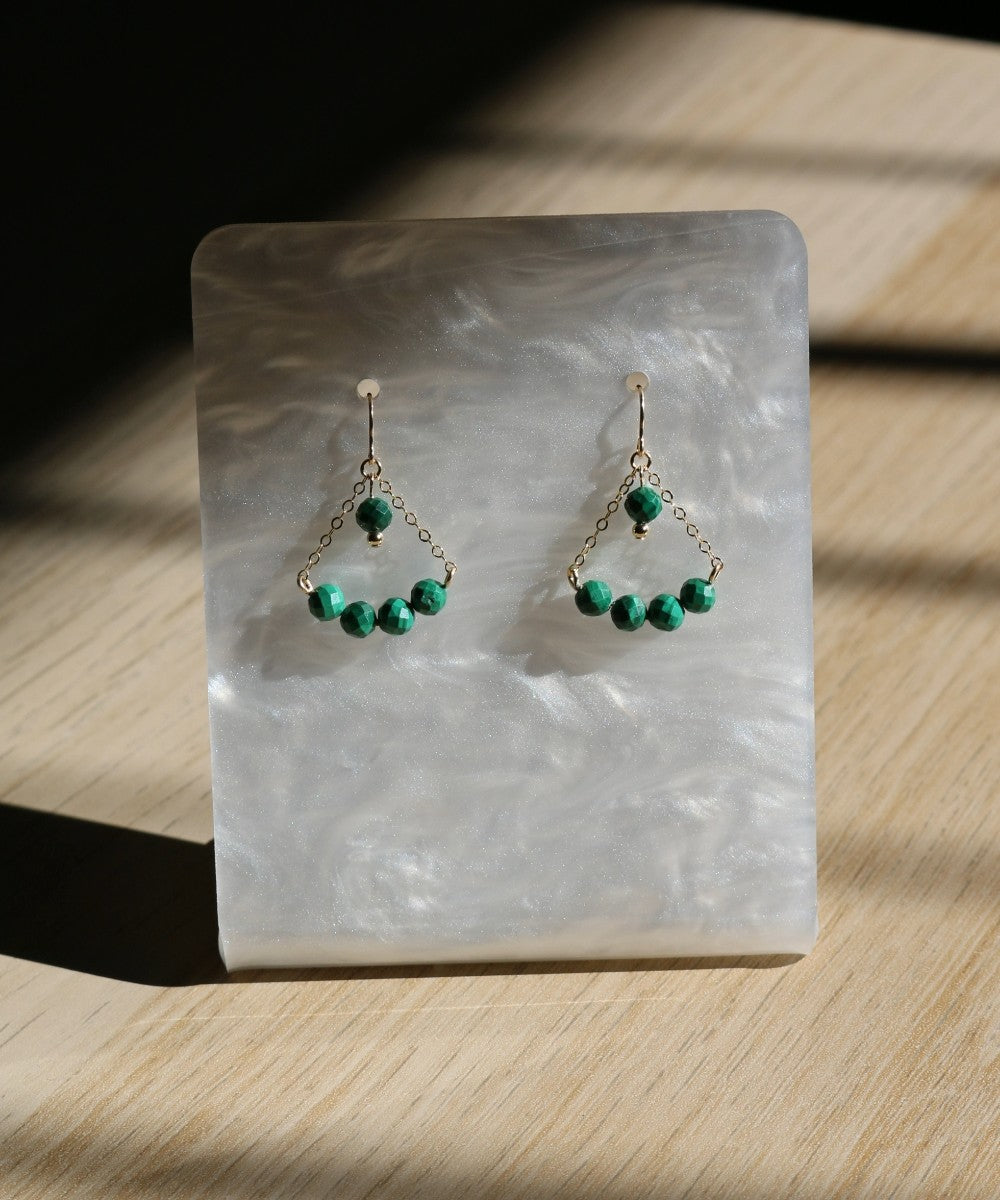 Verdant Chandelier Malachite Earrings