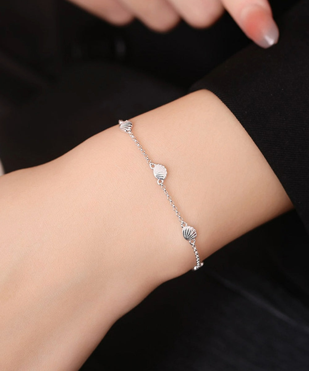 Ocean Muse Shell Bracelet - Silver