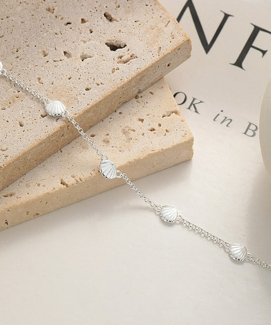 Ocean Muse Shell Bracelet - Silver