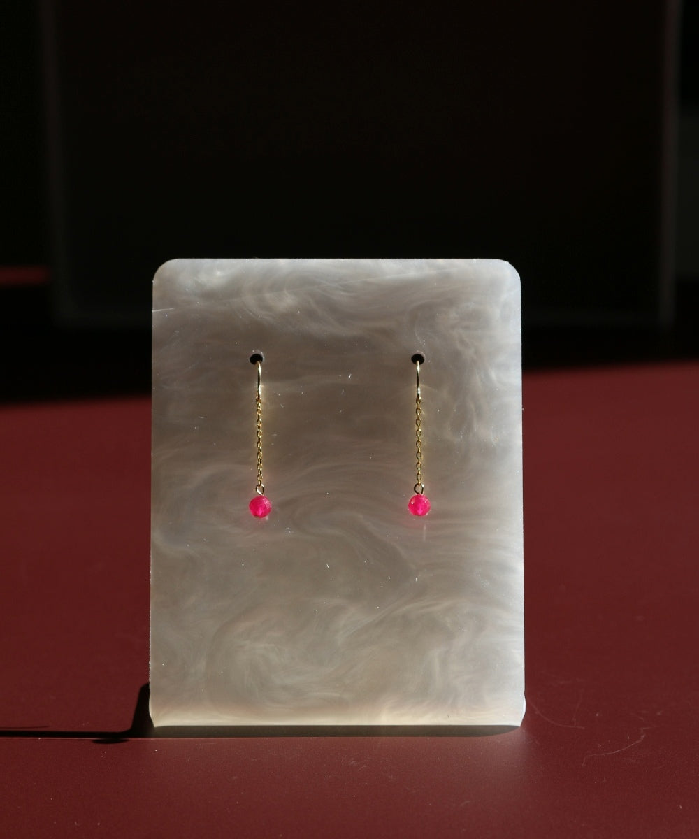 Crimson Drop Ruby Earrings