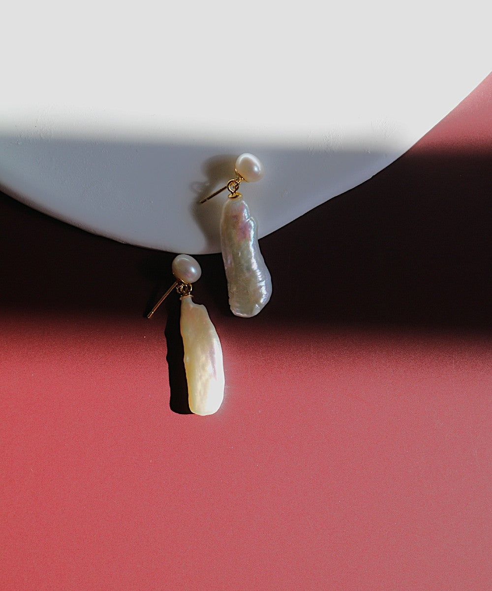 Riverlight Biwa Pearl Earrings