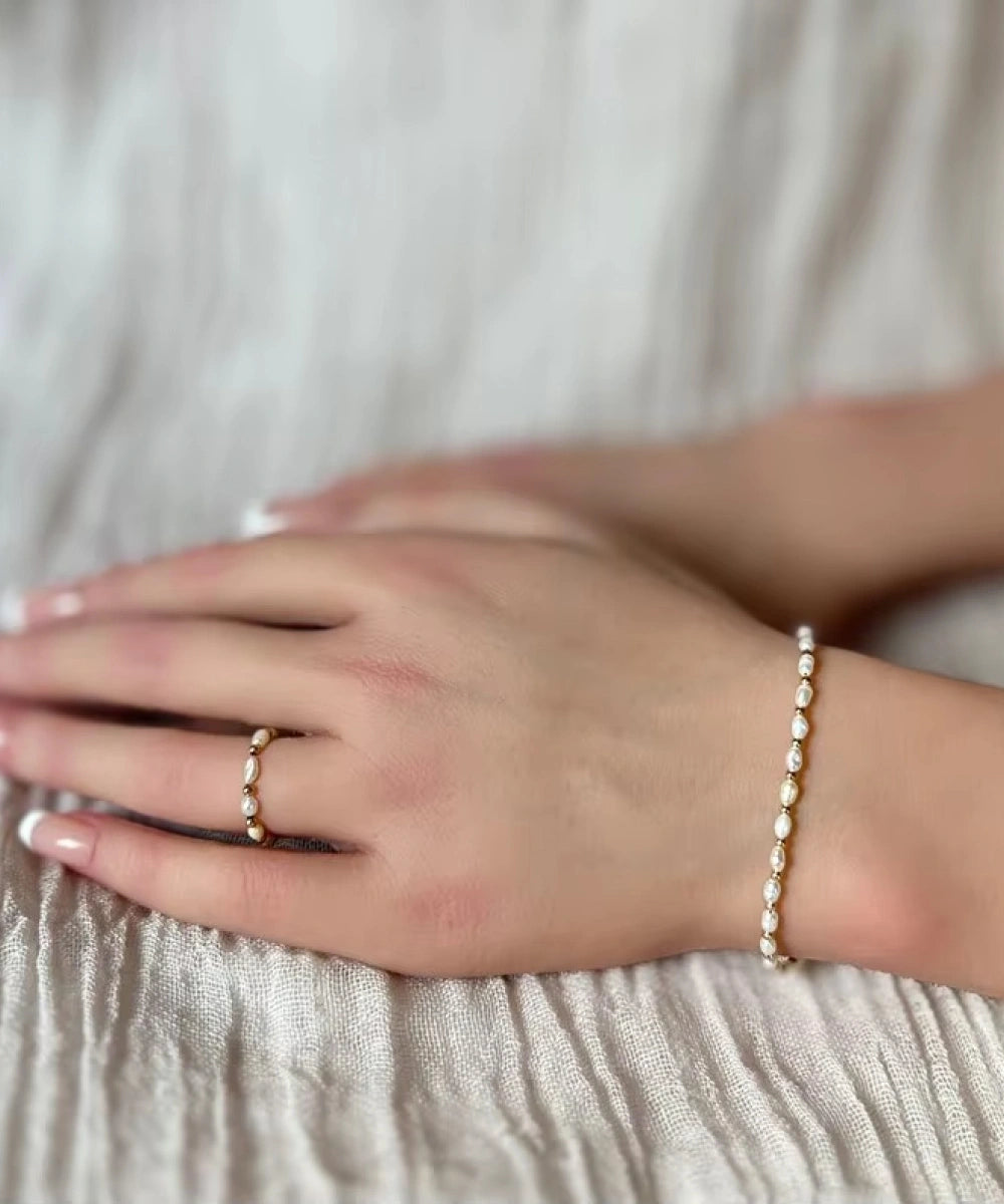 Luna Rice Pearl Bracelet