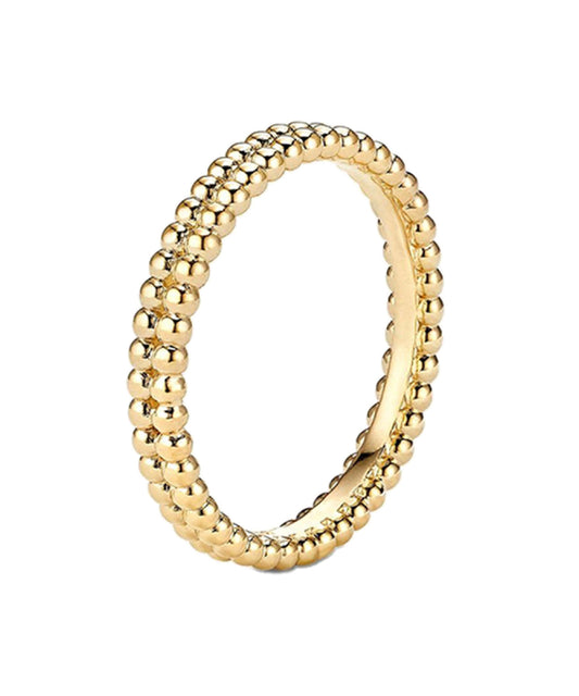 Double Beaded Band - Gold