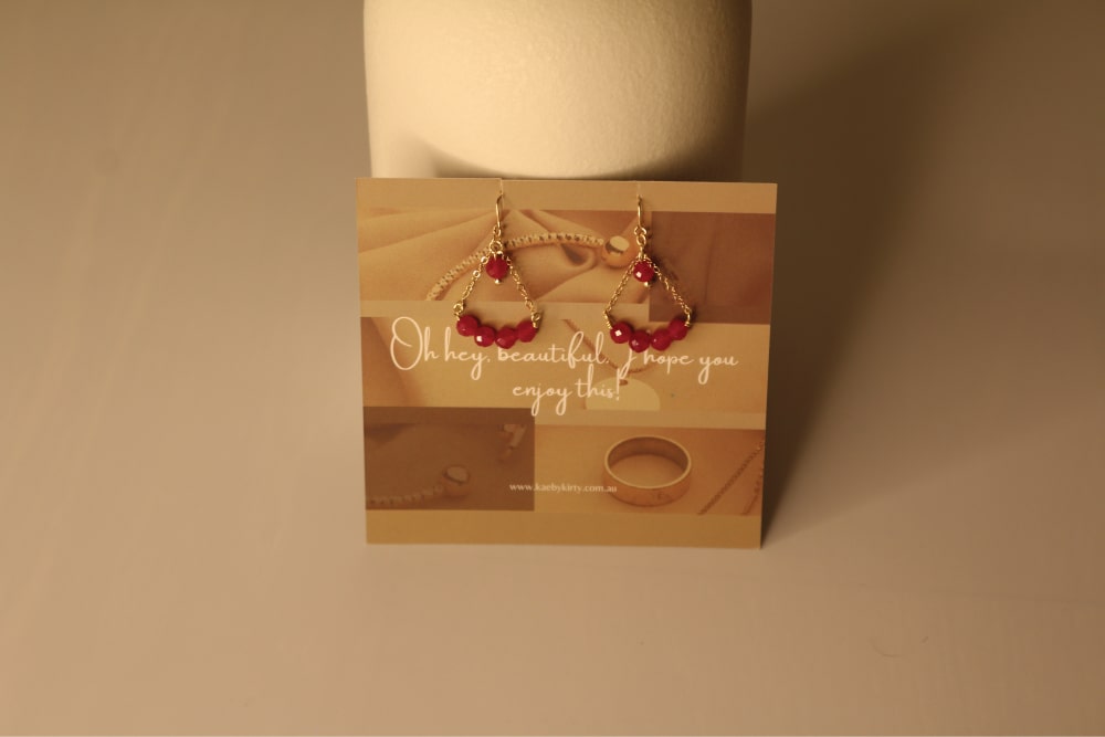 Amara Ruby Chandelier Earrings
