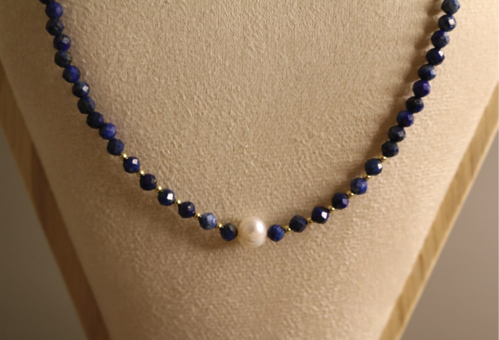 Celestial Grace Lapis Lazuli Necklace