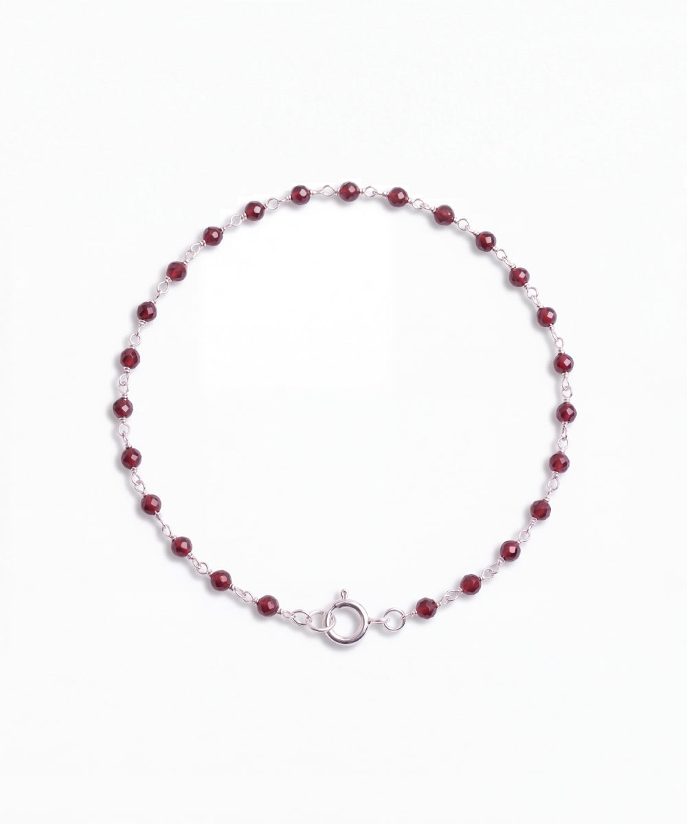 Garnet Woven Bracelet