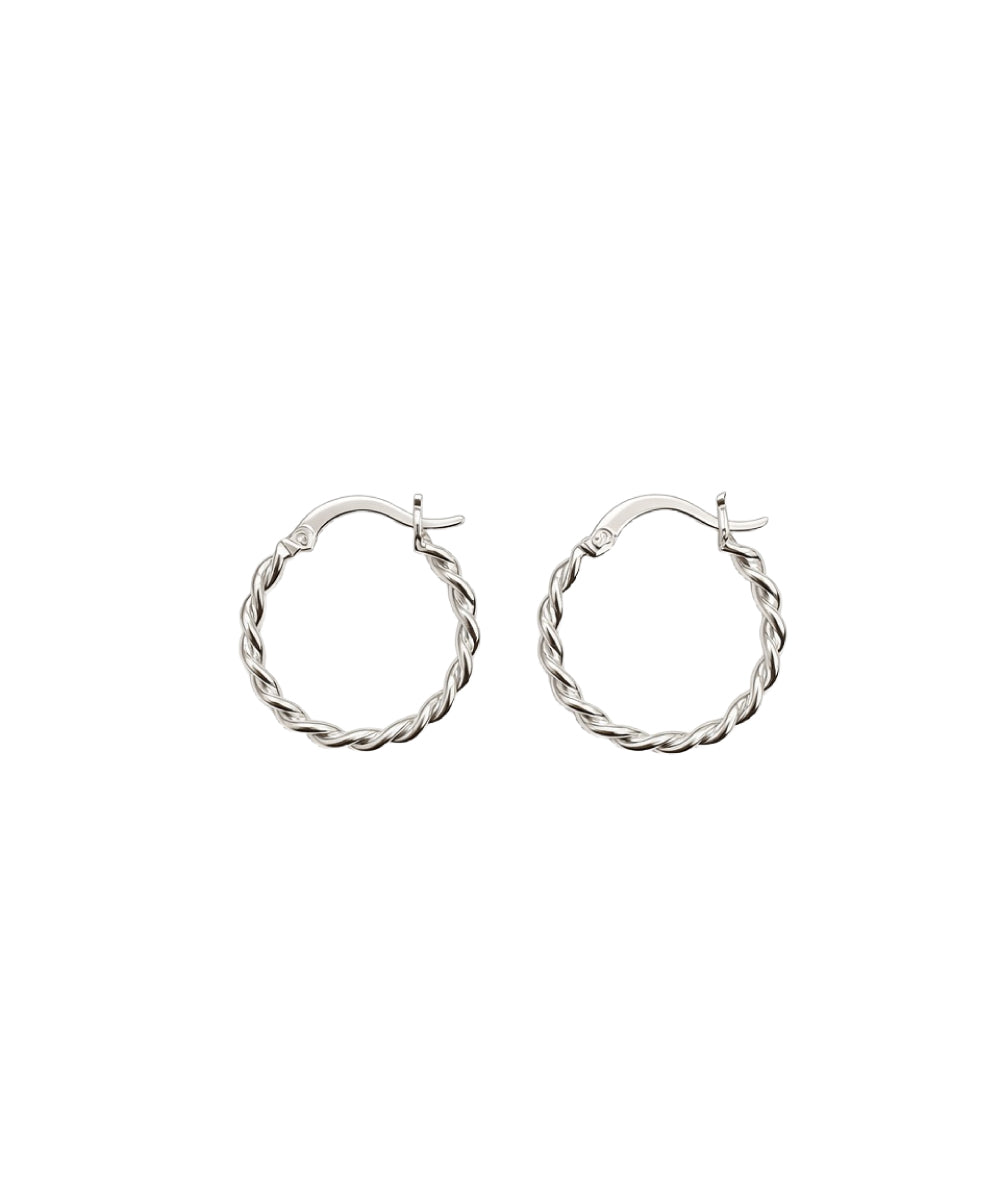 Twisted Grace Silver Earrings