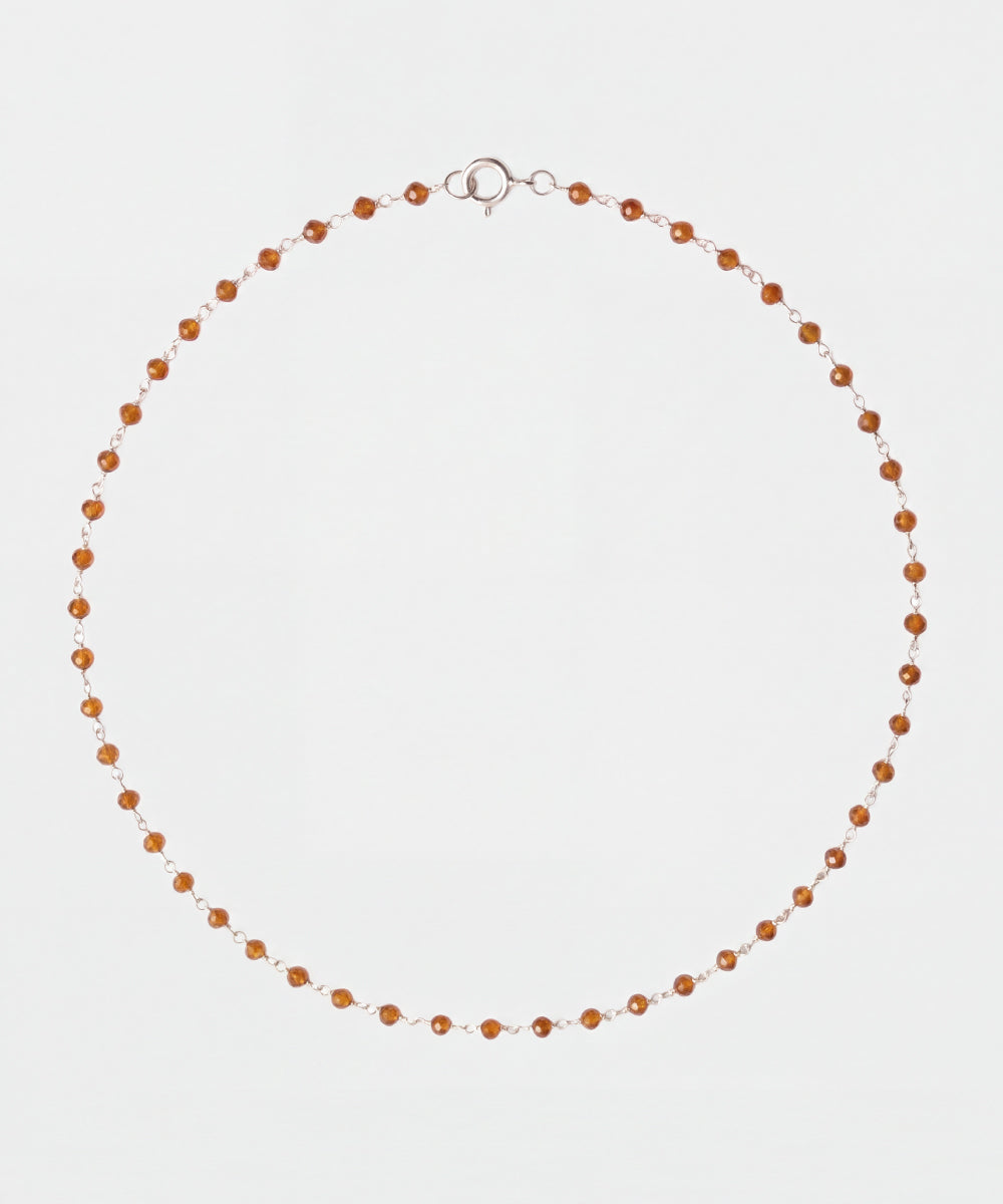 Carnelian Silver Weave Necklace