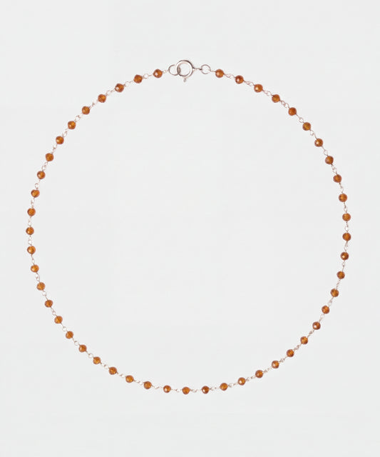 Carnelian Silver Weave Necklace