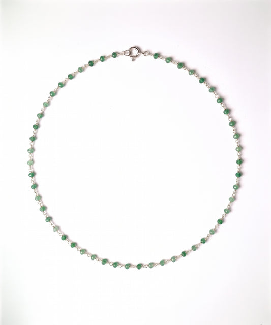 Aventurine Silver Weave Necklace