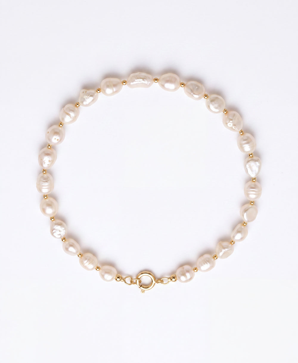 Golden Tides Pearl Bracelet