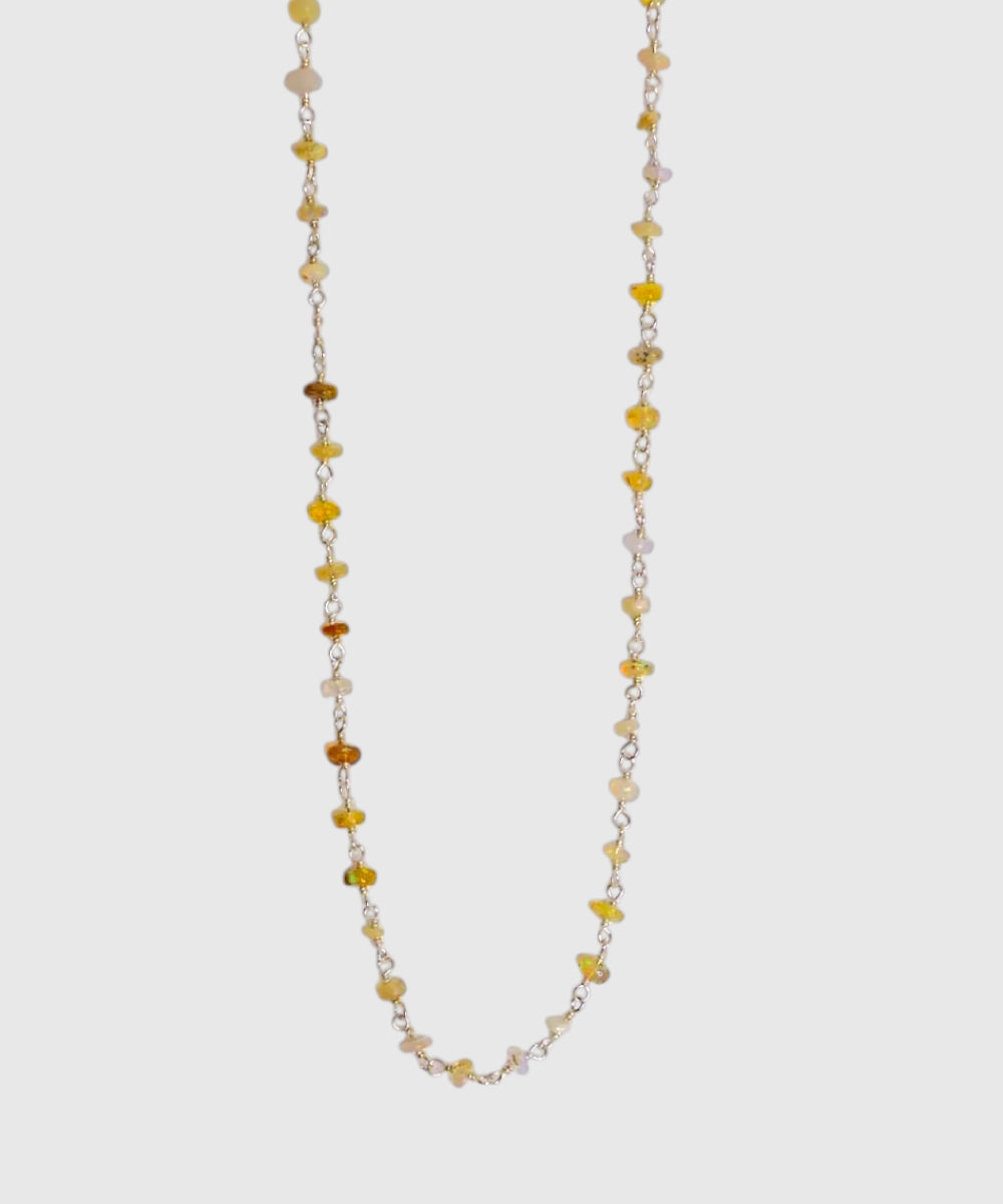 Raw Opal Woven Necklace