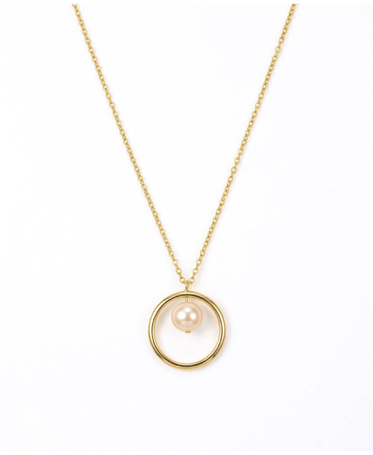 Eternal Pearl-in-Ring Necklace