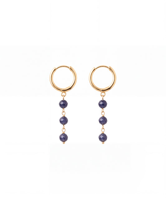 Eclipse Trio Sapphire Hoops