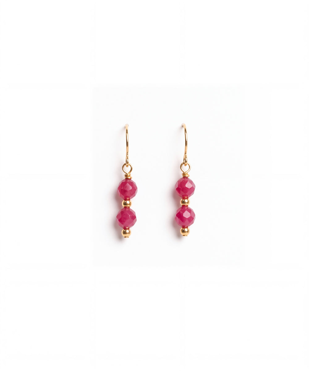 Crimson Mini Dangle Earrings